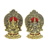 TISYAA - Brass Laxmi Ganesh Idol ( 15 cm )