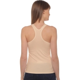 Sona 8008 Beige Racer Back for Gym Workout, Exercise, Yoga Camisole-XXL / Beige / Cotton