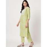 AMIRA'S INDIAN ETHNICWEAR - Green Straight Cotton Women's Stitched Salwar Suit ( Pack of 1 ) - None