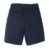 Plum Tree Boys Navy Blue Cotton Champ Print Short - None