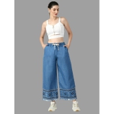 DKGF Fashion - Light Blue Denim Wide Leg Womens Jeans ( Pack of 1 ) - None