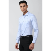 Men Blue Regular Fit Formal Full Sleeves Formal Shirt