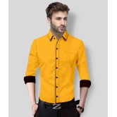 Life Roads - Yellow Cotton Slim Fit Mens Casual Shirt (Pack of 1 ) - None