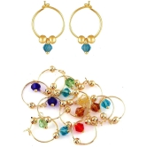 VIVASTRI Multi Color Clip-Ons Earrings ( More Than 10 ) - Multi Color