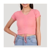 PPTHEFASHIONHUB - Peach Cotton Women's Regular Top ( Pack of 1 ) - None