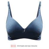 Clovia Cotton Everyday Bra - Blue - 38B