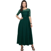 Sheetal associates - Green Crepe Women's Gown ( Pack of 1 ) - None