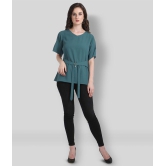 Berrylicious - Green Georgette Women's Knot Front Top ( Pack of 1 ) - S