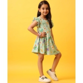 BUTTERFLY GREEN FRILL DRESS-GREEN-9-10 YEARS / 1N / GREEN