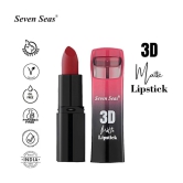 Seven Seas 3D Matte Lipstick | Long Lasting | Waterproof Matte Lipstick for Women(Claret)