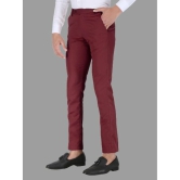 Playerz - Maroon Polycotton Slim - Fit Mens Formal Pants ( Pack of 1 ) - None