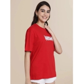 Fabflee Red Cotton Loose Fit Womens T-Shirt ( Pack of 1 ) - None