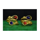 AanyaCentric Gold Plated 3 Pair Toe Rings - Golden