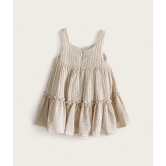 Triple Ruffle Dress-2-3 years / Beige / Girls