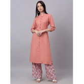 Doriya - Pink Front Slit Rayon Women's Stitched Salwar Suit ( Pack of 1 ) - None