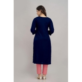 Kapadia - Navy Straight Rayon Womens Stitched Salwar Suit ( Pack of 1 ) - None