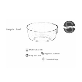 Somil - Serving And Designer Bowl Glass Cereal Bowl 200 mL ( Set of 1 ) - Transparent