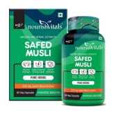 NourishVitals Safed Musli with Saponins > 20% Pure Herbs, 500 mg Safed Musli Extract, 60 Veg Capsules