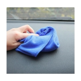 HOMETALES - Blue 250 GSM Microfiber Cloth For Automobile ( Pack of 4 )