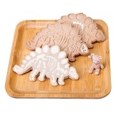 NIDY® Dinosaur Fossil PVC Cream Chocolate Decoration Molds Cookie Making Stamps -Set of 3 Pieces