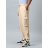 Double Pocket Solid Beige Loose fit Cargo-S / Beige