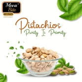 MEVABITE Roasted and Salted Organic Irani Pistachios - 250g | 100% Pure and Organic Dry Fruit and Nuts