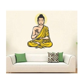 Asmi Collection Meditating God Buddha Wall Sticker ( 85 x 60 cms )