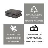 HOMETALES Microfiber Duster/Cleaning Cloth - 250 GSM (3U), Grey