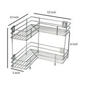 Home Lane Silver Stainless Steel Storage Racks ( Pack of 1 ) - Silver