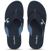 UrbanMark Men Comfortable Nivar Strap Thong Flip-Flop- Navy - None