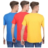 Supersquad 100% Cotton Regular Fit Printed Half Sleeves Mens T-Shirt - Multicolor ( Pack of 3 ) - None