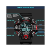 Rhonium Black PU Digital Mens Watch