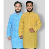 DESHBANDHU DBK - Multicolor Cotton Mens Regular Kurta ( Pack of 2 ) - None