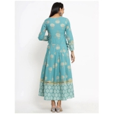 KIPEK Blue Rayon Anarkali Kurti - Single - XXL