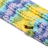 Multi Colored Fingerless Knitted Mittens - 10120