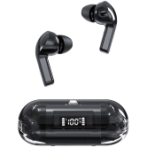 COREGENIX Slide With LED Bluetooth True Wireless (TWS) In Ear 30 Hours Playback Low Latency IPX4(Splash & Sweat Proof) Black