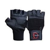 Triumph Power Leather Black Gym Gloves - XL