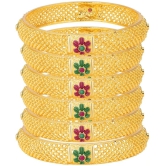 Sukkhi Divine Resplendent Gold Plated Bangle For Women (Set of 6) - None