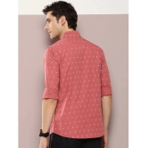 Dillinger 100% Cotton Regular Fit Printed Full Sleeves Mens Casual Shirt - Pink ( Pack of 1 ) - None