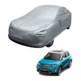 Kozdiko Silver Matty Car Body Cover with Buckle Belt For Maruti Suzuki Vitara Brezza