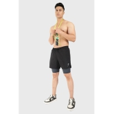 Fuaark Black Polyester Lycra Mens Gym Shorts ( Pack of 1 ) - None