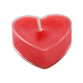 Dynore Red Rose Wax Tea Light Candle 4 cm ( Pack of 10 )