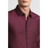 Men Purple Slim Fit Formal Full Sleeves Formal Shirt