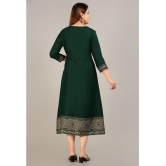 Smien - Green Rayon Women''s A-line Kurti ( Pack of 1 ) - None