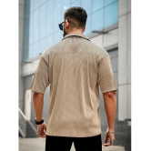 clafoutis Lycra Relaxed Fit Self Design 3/4th Sleeves Mens Polo T Shirt - Camel ( Pack of 1 ) - None