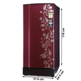 Godrej 180 L 2 Star Direct Cool With Jumbo Vegetable Tray Single Door Refrigerator (RD EDGE 205B WRF DR WN, Drenim Wine)