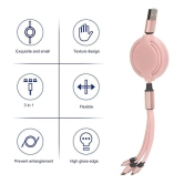 NBOX - Pink 3A Multi Pin Cable 1.2 Meter - Pink