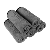 Auto Hub Grey 600 GSM Drying Towel For Automobile ( Pack of 5 )