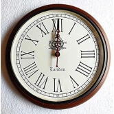 Nautical Collection Wooden Wall Clock Antique Style Art Unique Decorative for Home & Office-Brown