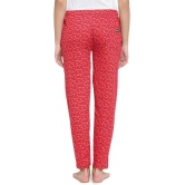 Uzarus Red Cotton Blend Trackpants - Single - None